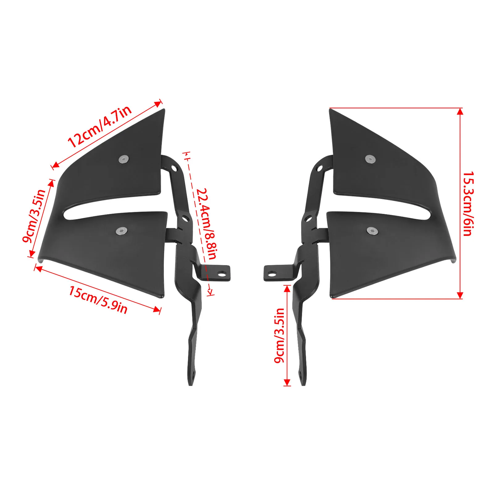 MT07 2023 Side Downforce Spoilers Fairing Winglet For YAMAHA MT-07 MT 07 2021-2024 Motorcycle Naked Front Aerodynamic Wind Wing - view 2