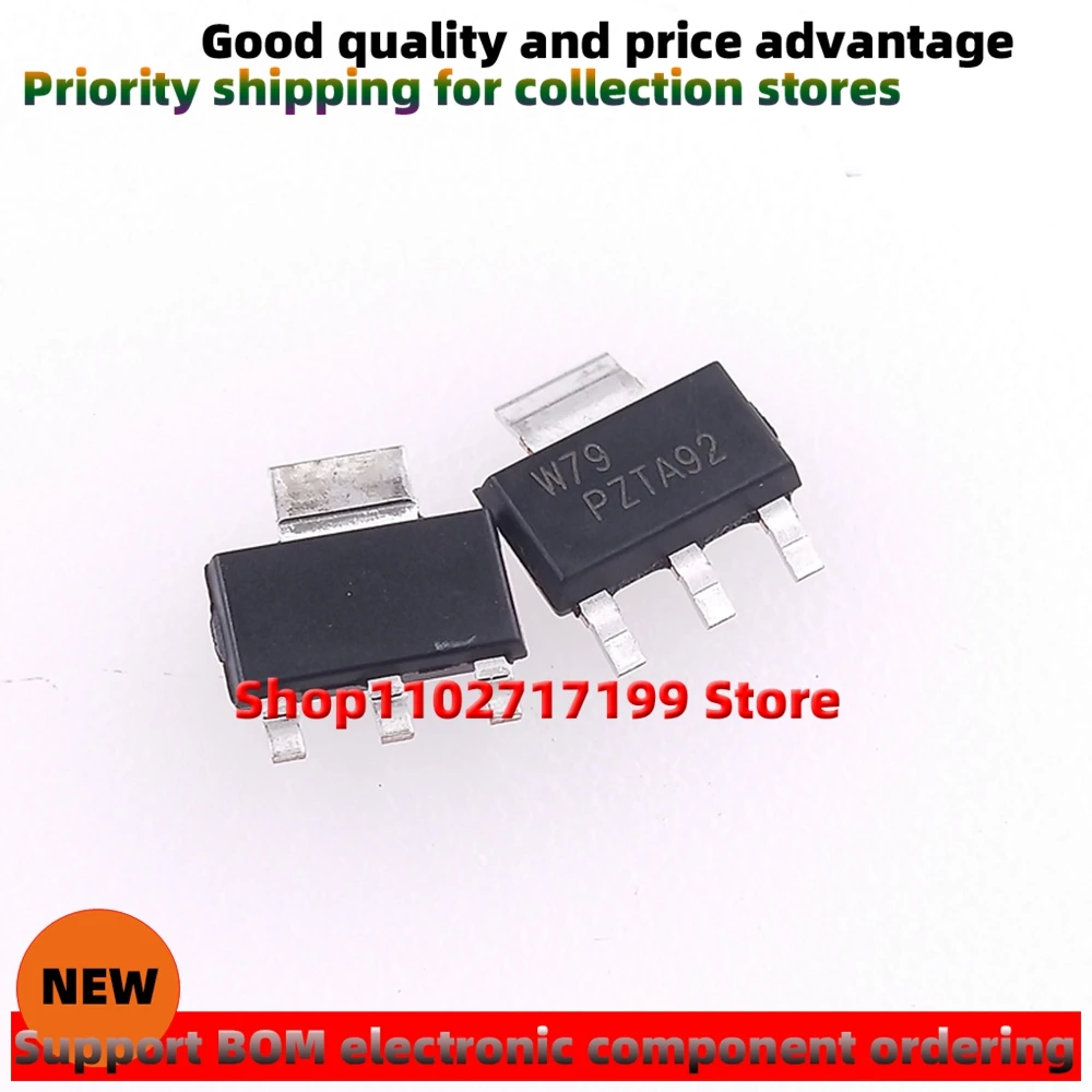 

100PCS/LOT PZTA92 PZTA42 SOT-223 PZTA44 new original triode