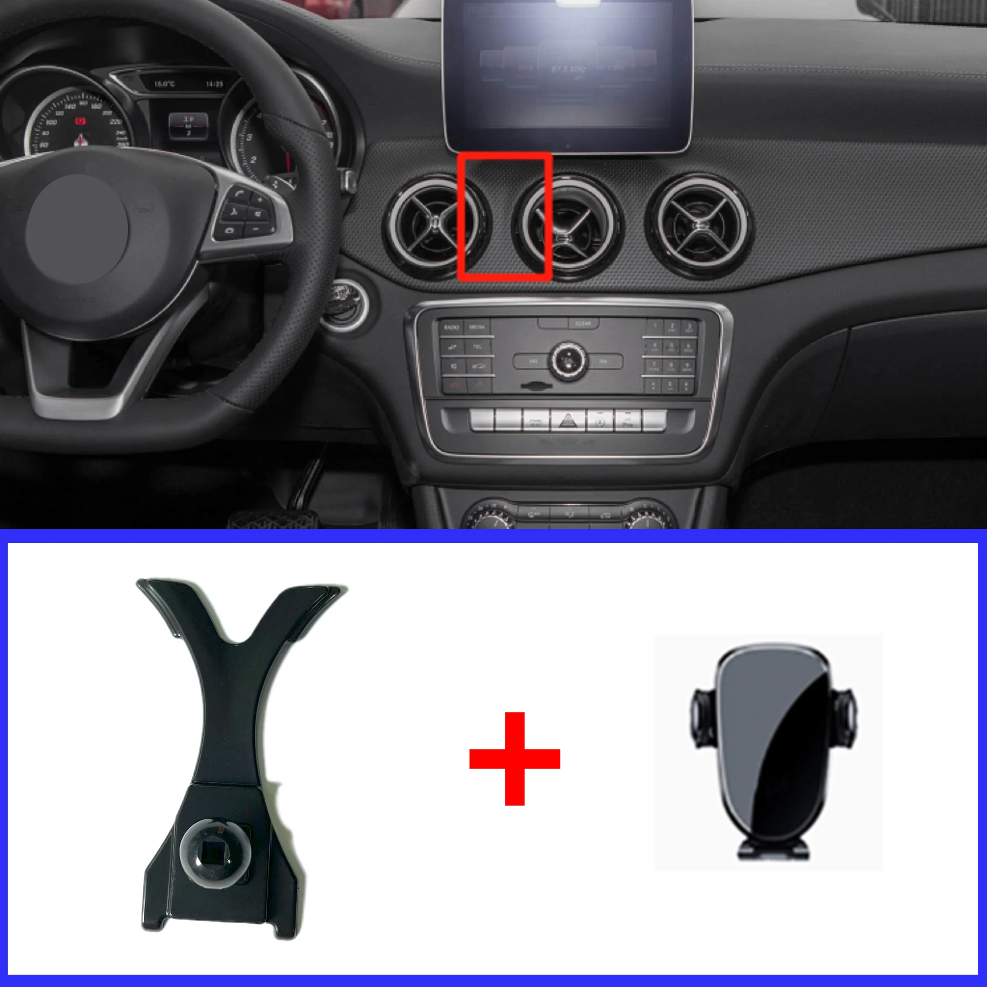 Special Car Phone Holder Accessories Stand Base Mount for Mercedes Benz 15-19 GLA 13-19 CLA