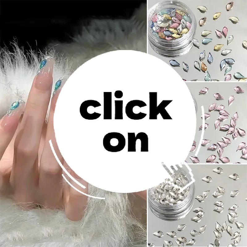 30 قطعة/صندوق غير النظامية على شكل الحفر مسمار الفن الراين ثلاثية الأبعاد كريستال مسمار الأحجار الكريمة اللؤلؤ DIY بها بنفسك مانيكير الزينة اكسسوارات #1