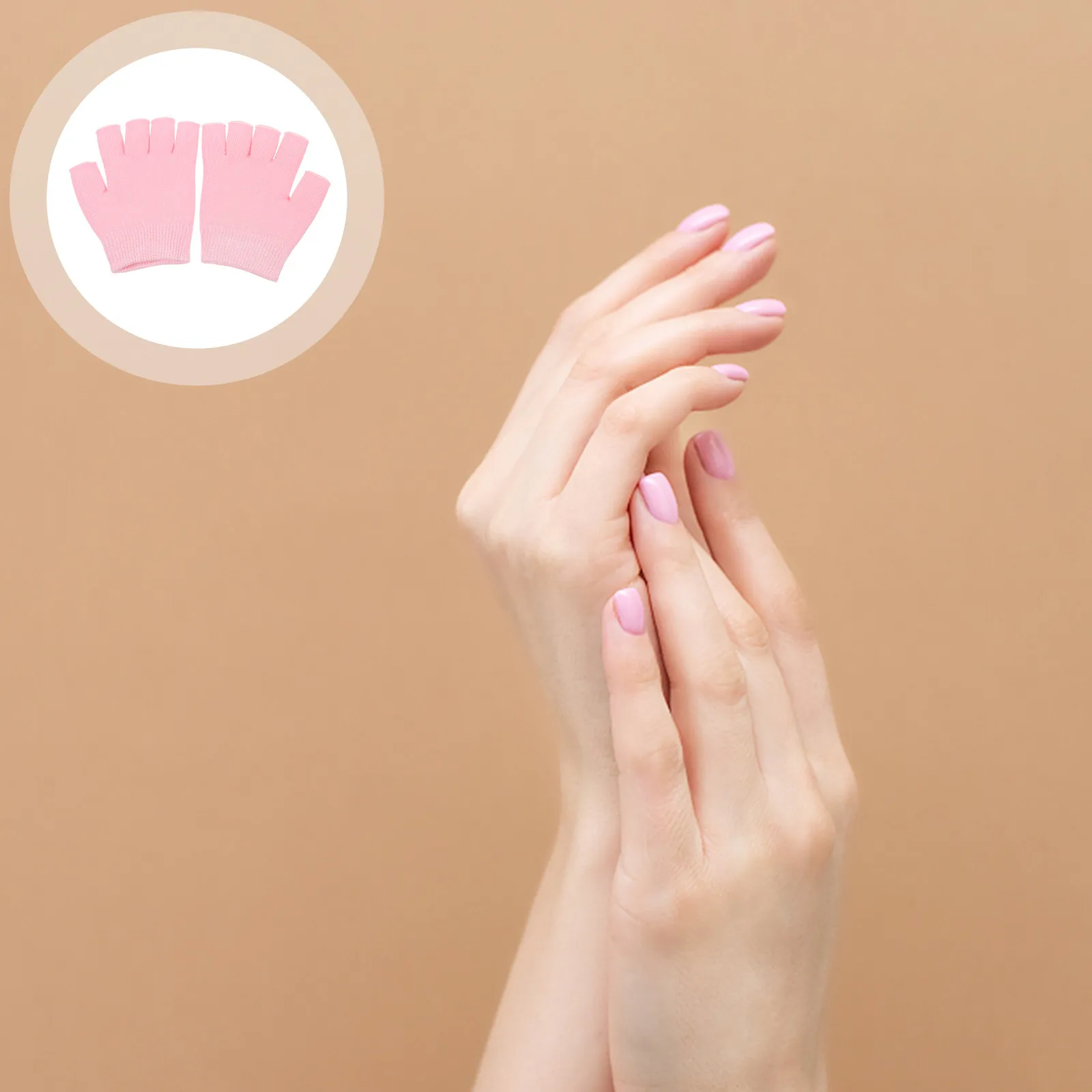 

1 пара увлажняющих гелевых перчаток для женщин, для ухода за руками, многоразовые, гипоаллергенные, увлажняющие перчатки для восстановления сухой, потрескавшейся, огрубевшей кожи рук