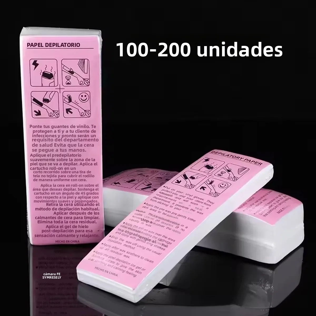 100/200 Uds. Papel encerado, tiras de depilación profesional, tela no tejida, papeles encerado, herramienta de belleza depilatoria