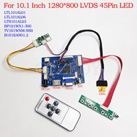 10.1 Inch LCD Controller Board 1280x800 45Pin IPS Screen For LTL101AL01 LTL101AL06 LTN101AL03 HDMI VGA AV DIY LED Panel Display