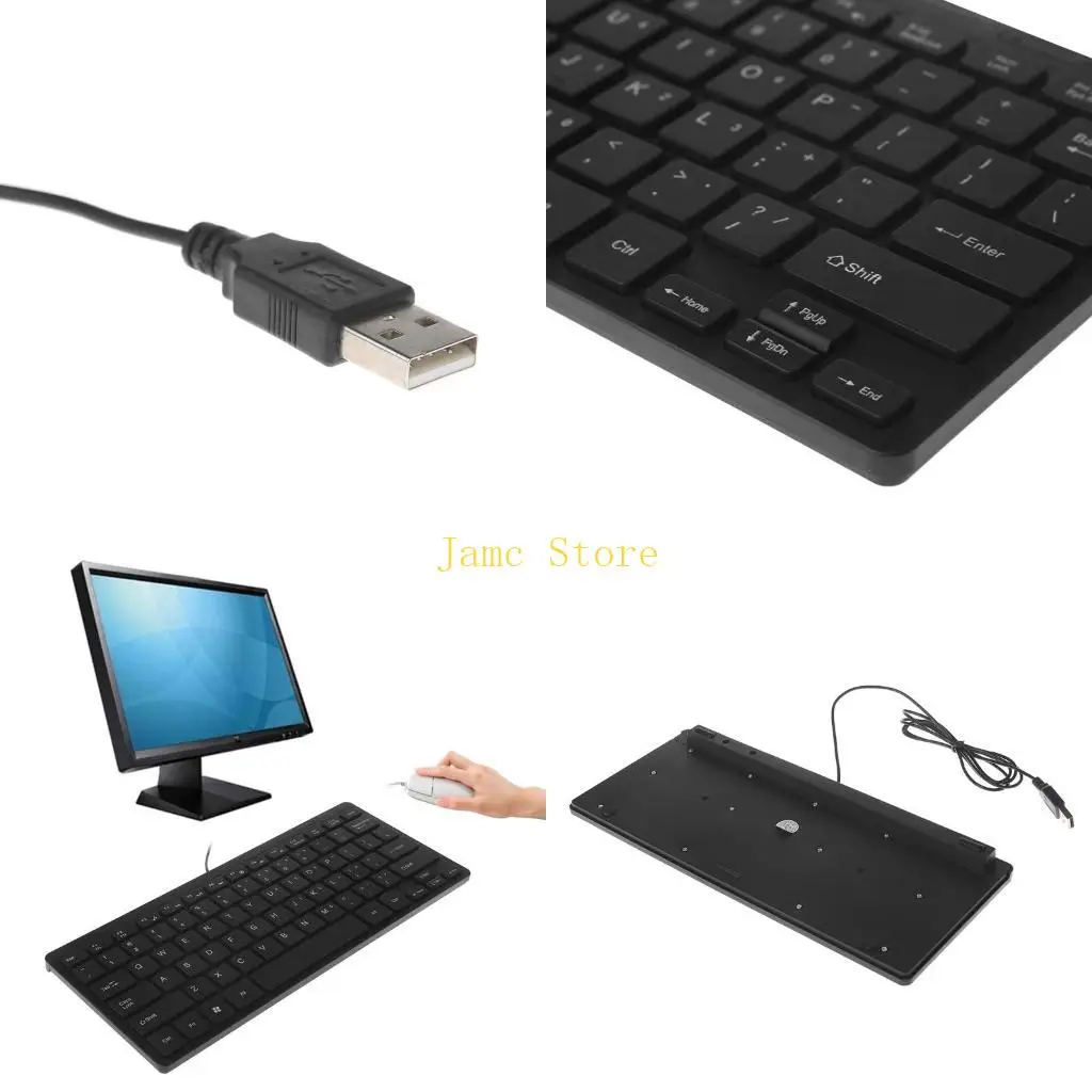 

LX0B Переносная ультратонкая мини-проводная клавиатура USB Водонепроницаемая клавиатура для домашнего офиса