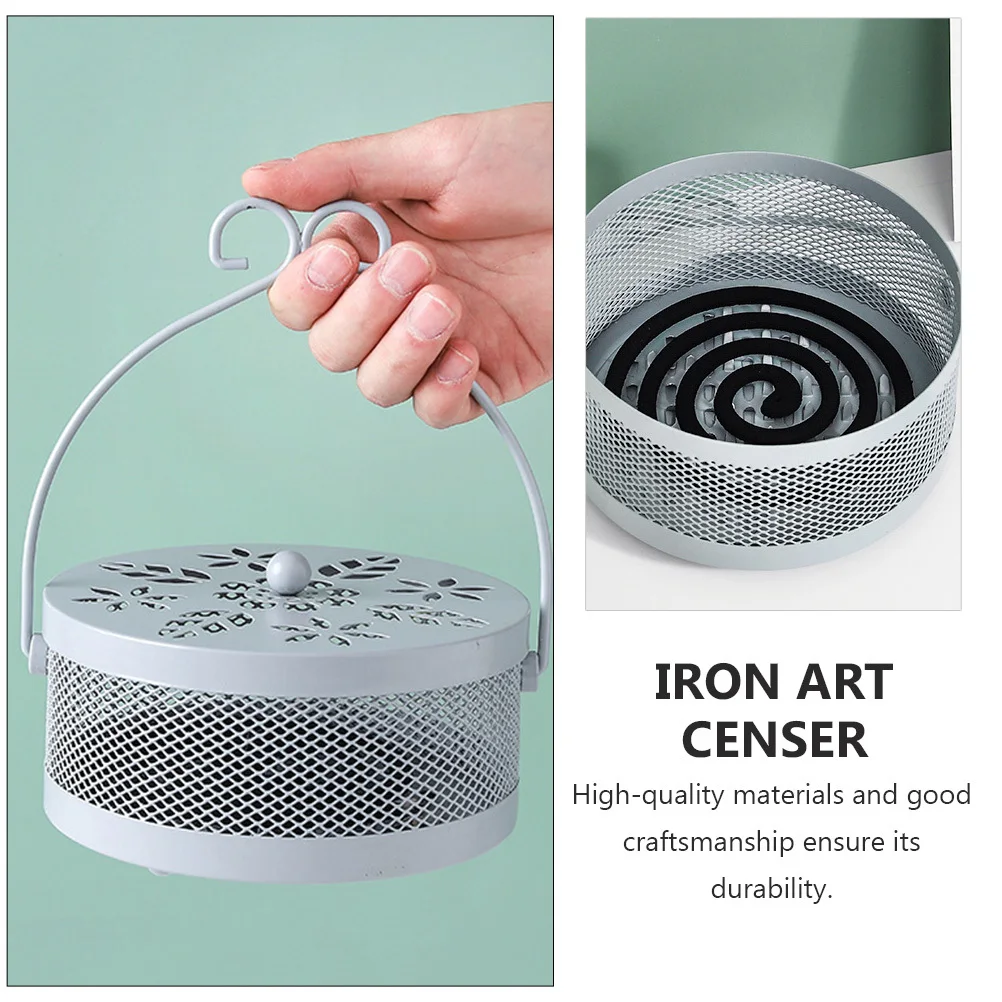 

1Pcs Iron Art Incense Burner Decorative Rack Aroma Furnace Ornament for Indoor Outdoor Aromatherapy Display