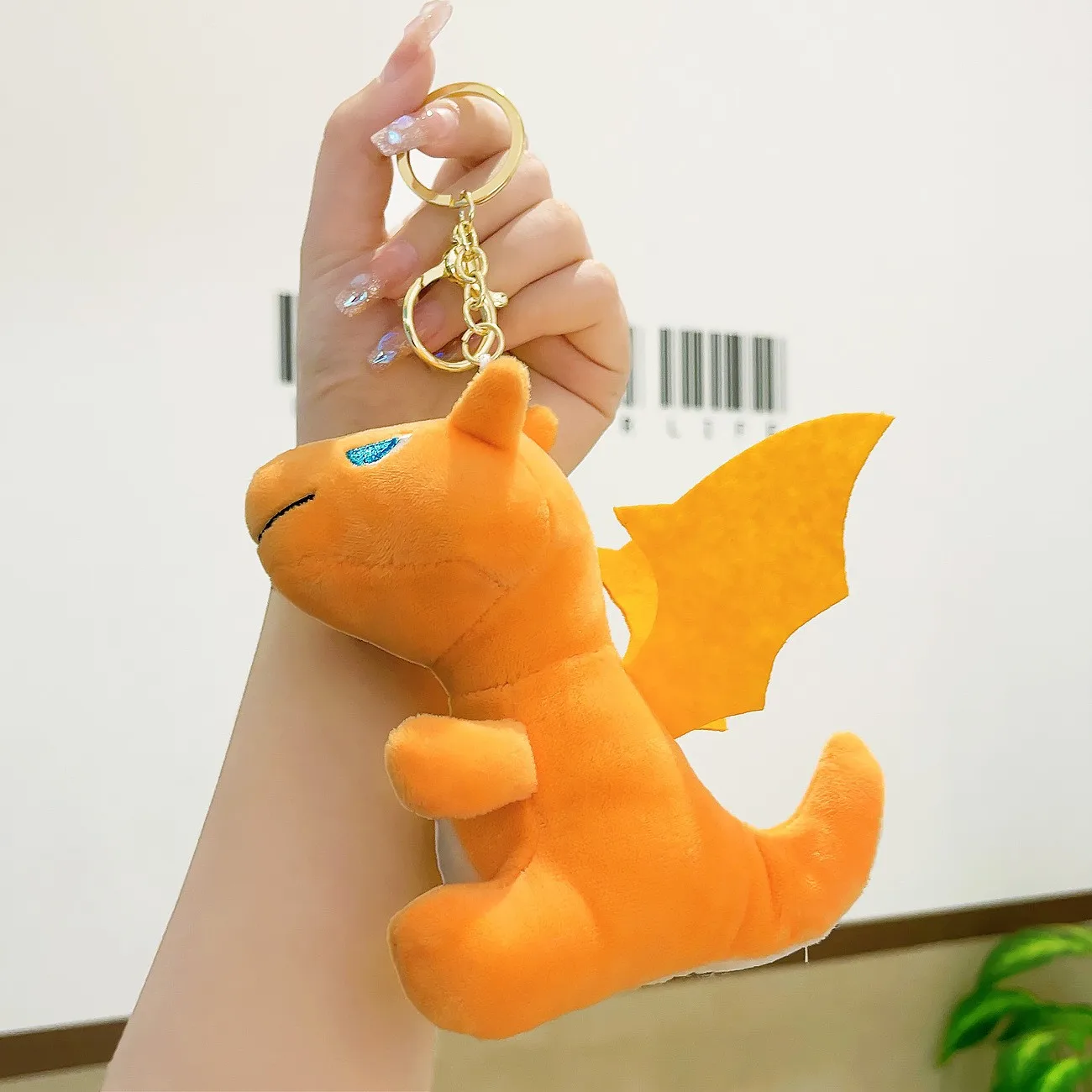 Kreativer Dinosaurier-Plüsch-Schlüsselanhänger, weiche PP-Baumwolle, Stofftier, Rucksack-Zubehör, süßes Geschenk