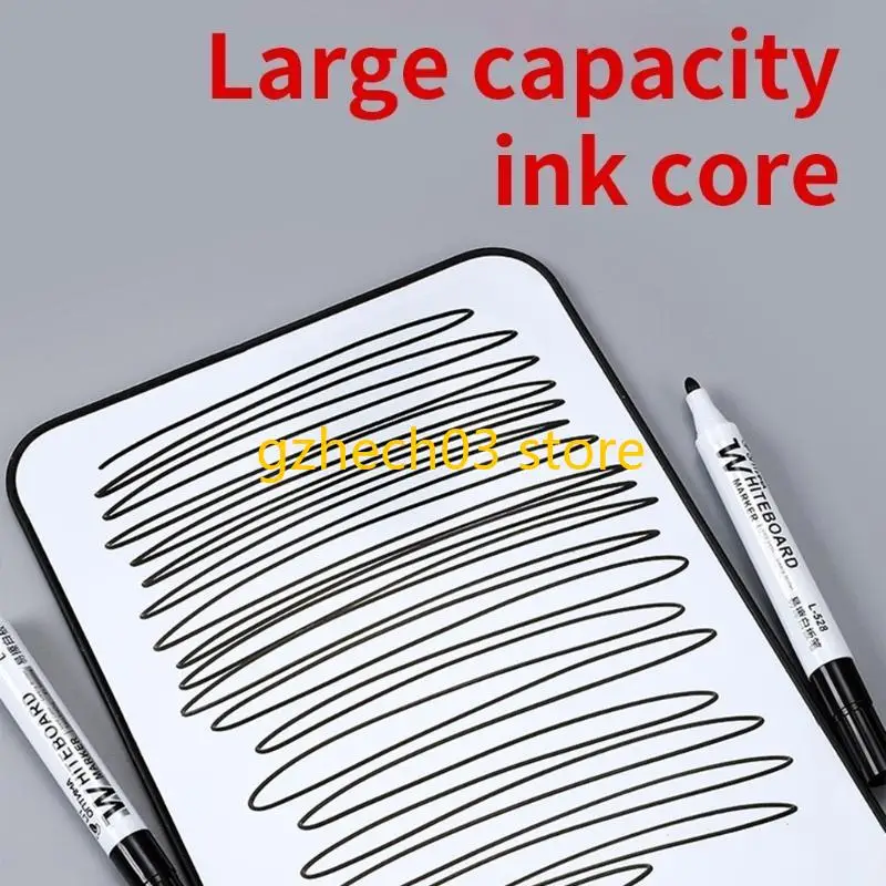 

G2AC Pack Of 10 Erasable Whiteboard Marker Pen 2.0mm Line Width Black Redness Or Blue