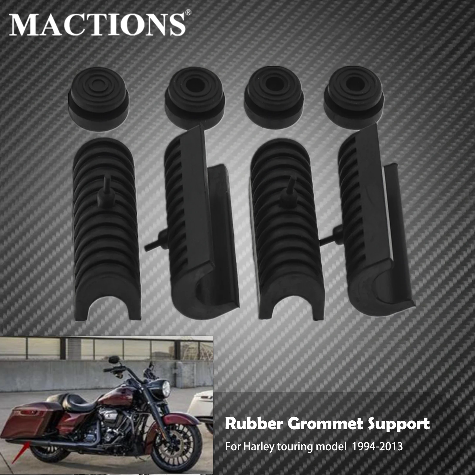 

Motorcycle Rubber Grommet Support Cushion Hard Saddlebag For Harley Touring Electra Street Glide Road King FLHT FLHR 1994-2013