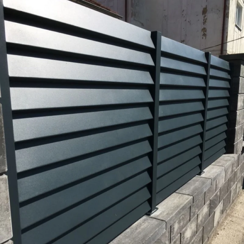 Customized Black Aluminum Privacy Fence Panels with Heat Treated Finish Eco-Friendly and Durable for Garden Outdoor Home Use