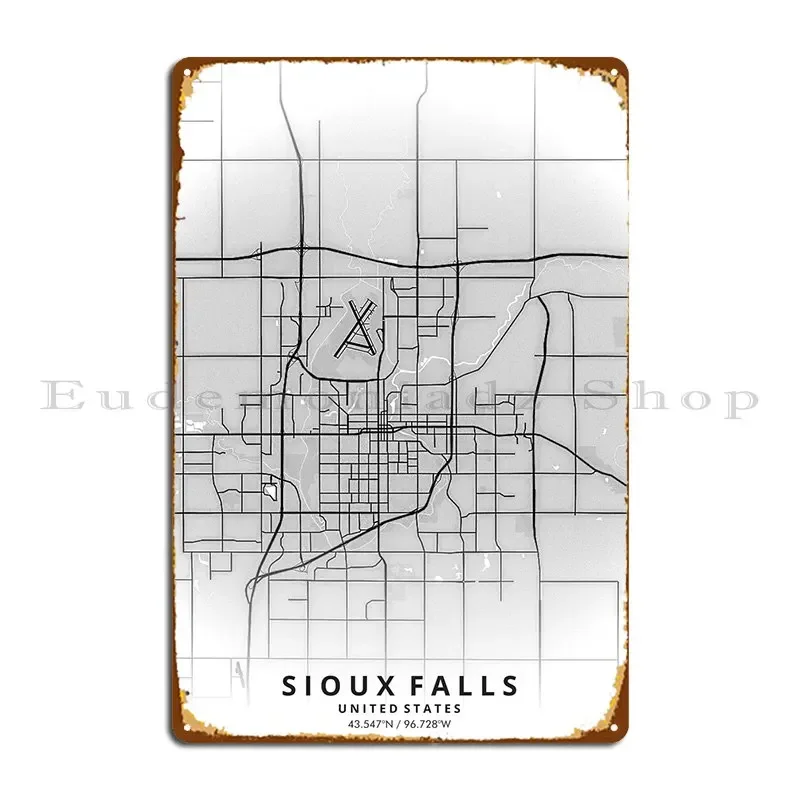 Sioux Falls South Dakota Metal Signs Living Room Kitchen Pub Garage Designs Tin Sign Poster