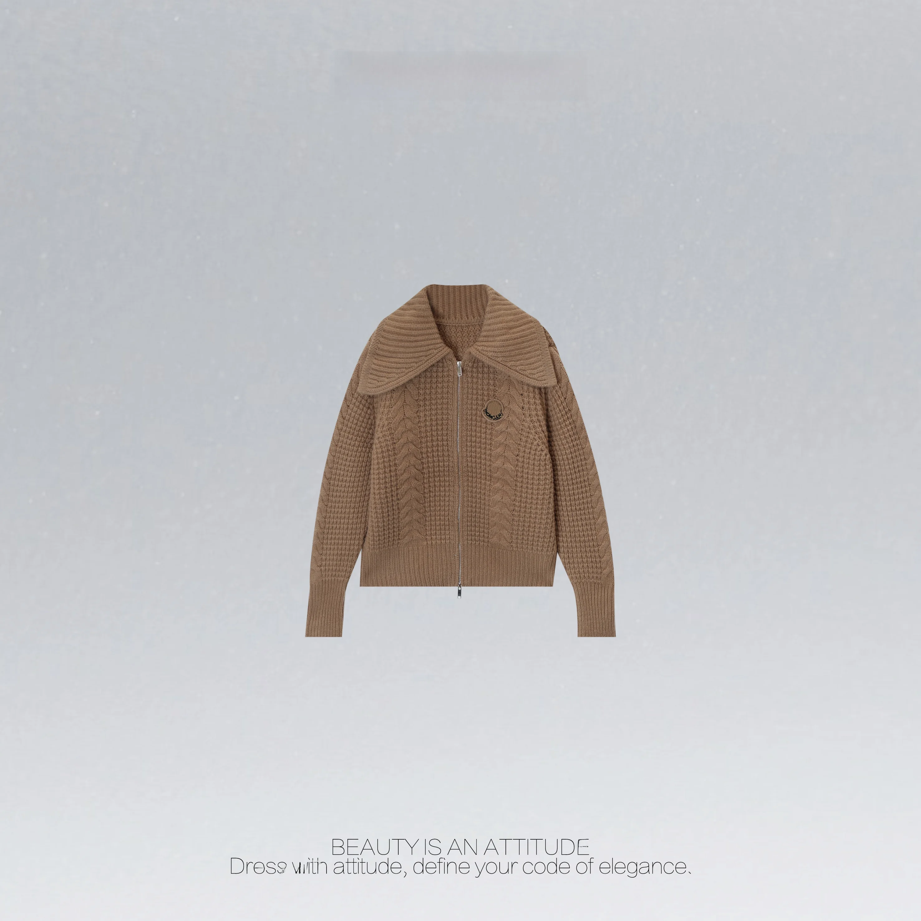 

Lu eep Wool Zipper Knit Sweater Cardigan Lazy Sle Premium Quali Women's Loose Fit Thi Autumn Online Exclusive