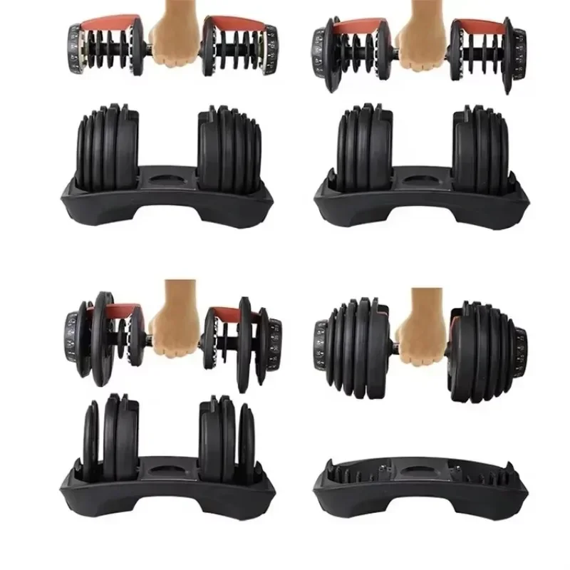 Custom Logo Gym Home Weightlifting Ergonomic 3 Seconds Set Weight 16 24 40 Kg Adjustable Dumbbell For Sale