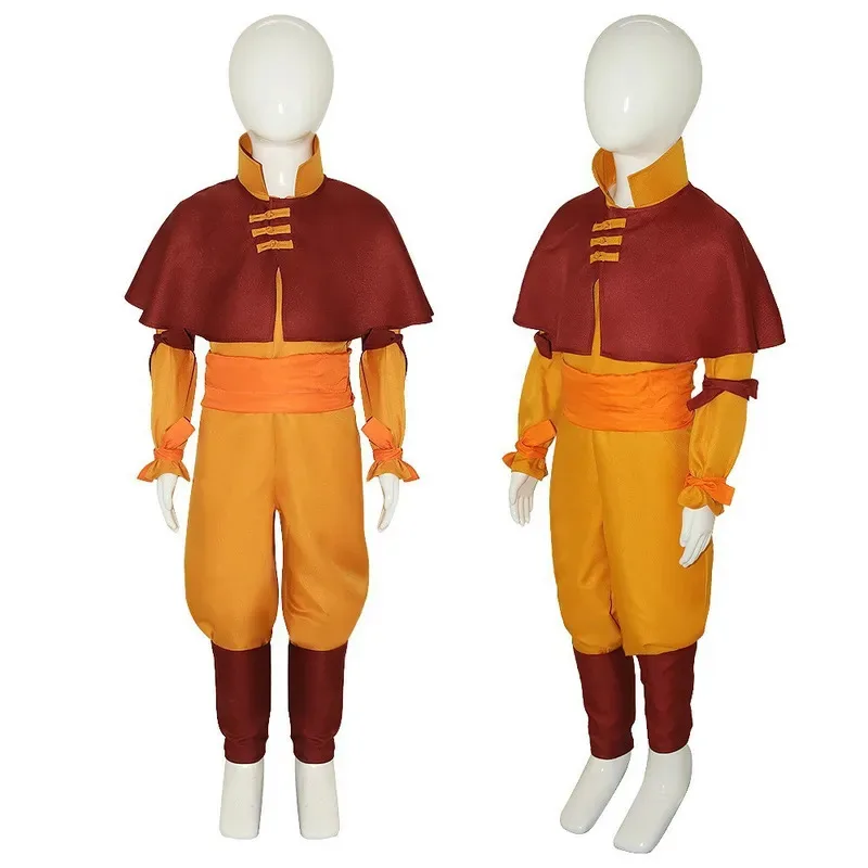 Anime Aang Costume Katara Cosplay Avatar The Last Airbender Adult Kid Outfit Carnival Role Play Uniform Men Womena;2,c'4,h.