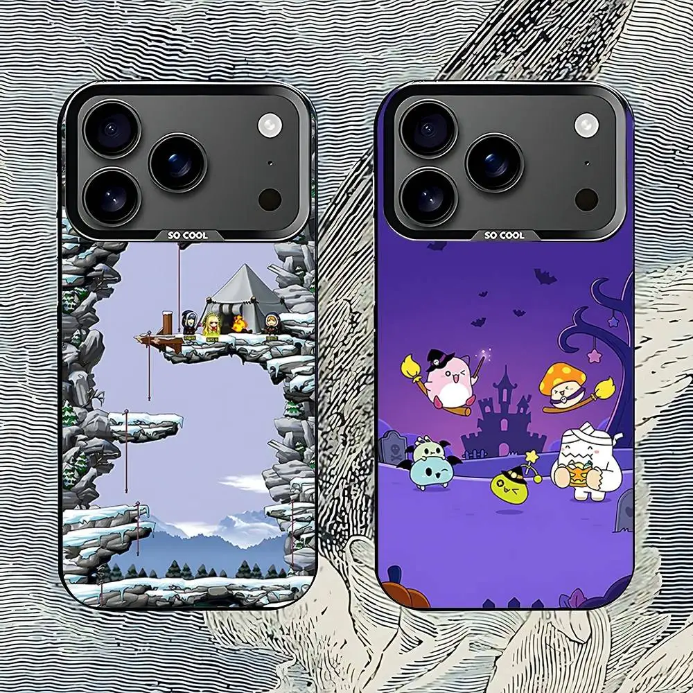 

M-Maplestory Game Phone Case For iPhone 17,16,15,14,13,12,11,Pro,Max,Plus,E,Air,Mini Black IMD Cover