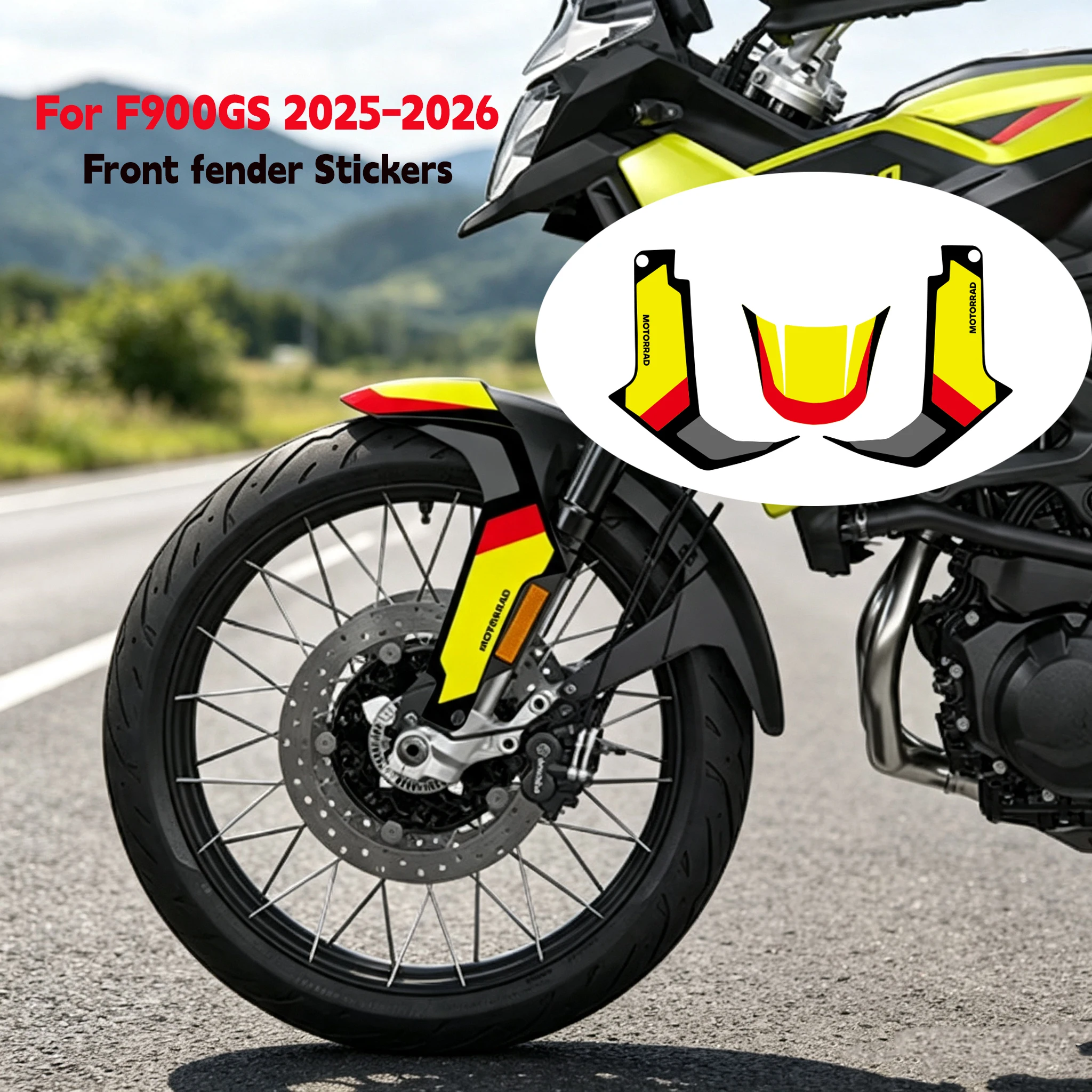 Motorcycle decorative decals, scratch‑resistant stickers For F900GS 2025-2026 Front fender Stickers F 900GS F900 GS