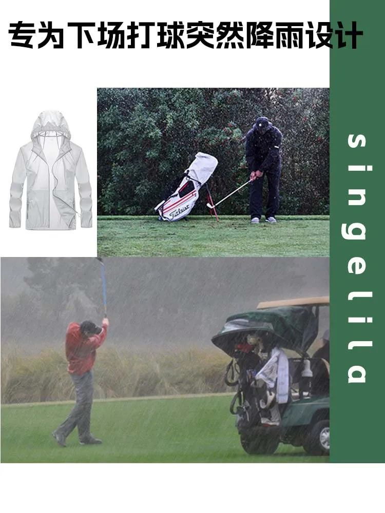 Chubasqueros ultraligeros de golf para hombre y mujer, impermeables, ligeros, resistentes al viento, para exteriores, nuevos