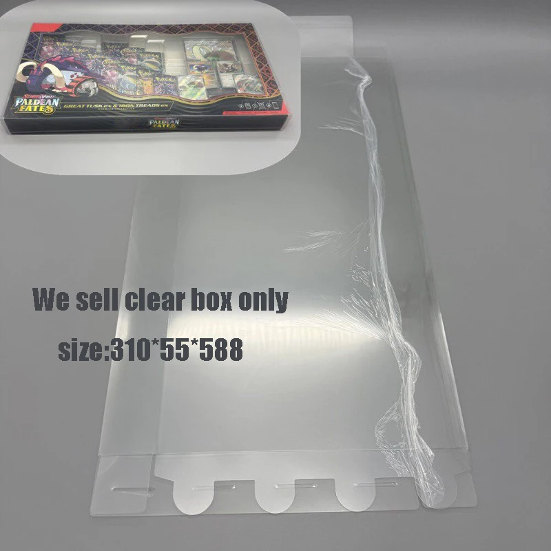 For TCG Clear Transparent Protector Case Fit US Version Mega Evolution 2.5 Charizard Gengar Blister Pack Dustproof