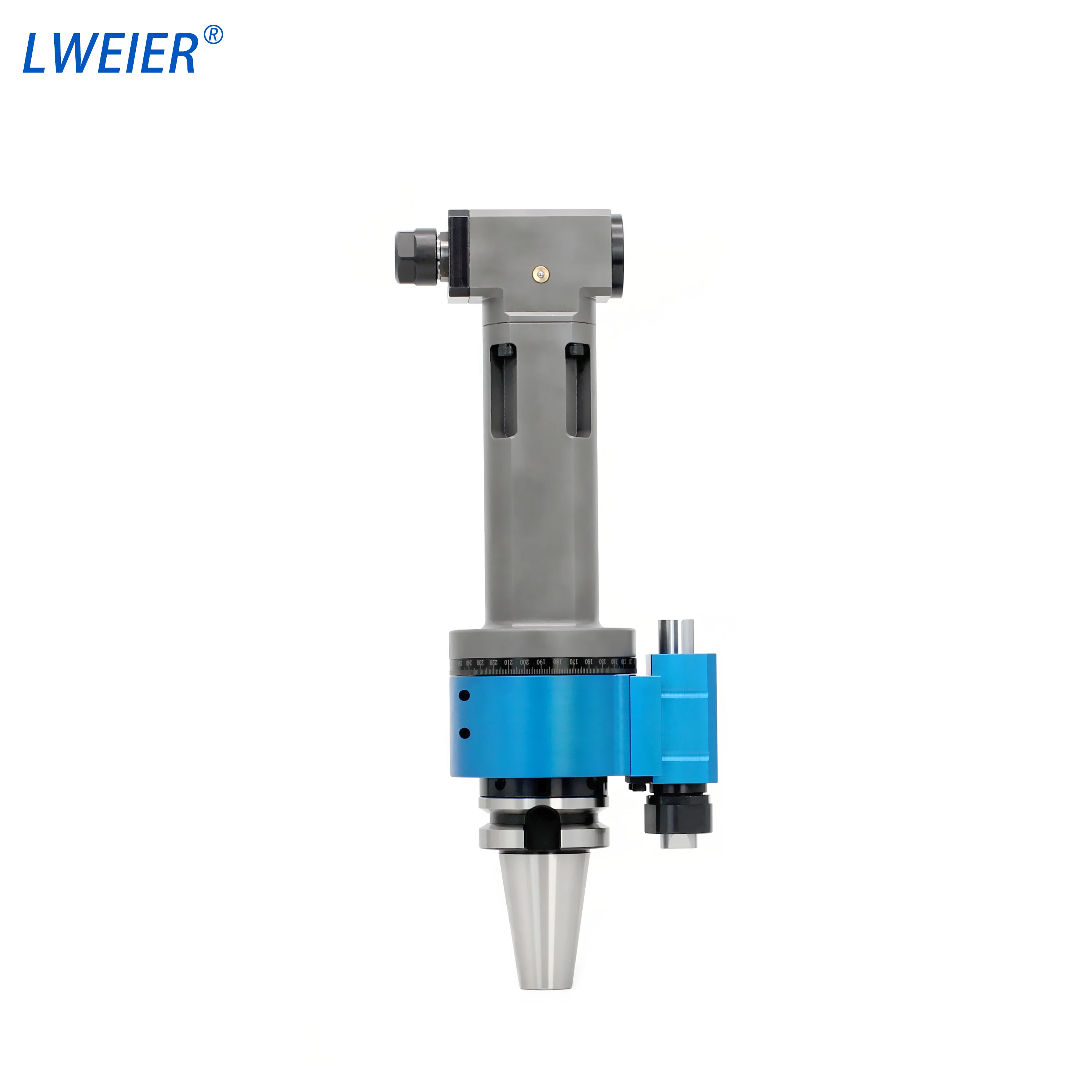 LWEIER BT40 Micro Side Milling Head Right Angle Design Lightweight & High Rigidity High-speed Machining Center 1 Year Warranty