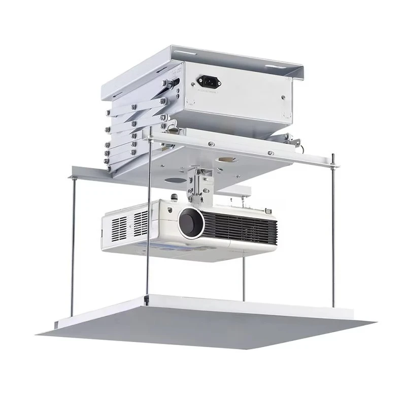 1‑Meter Recessed Ceiling Motorized Projector Lift Automatic Retractable Projector Mount for Home Theater