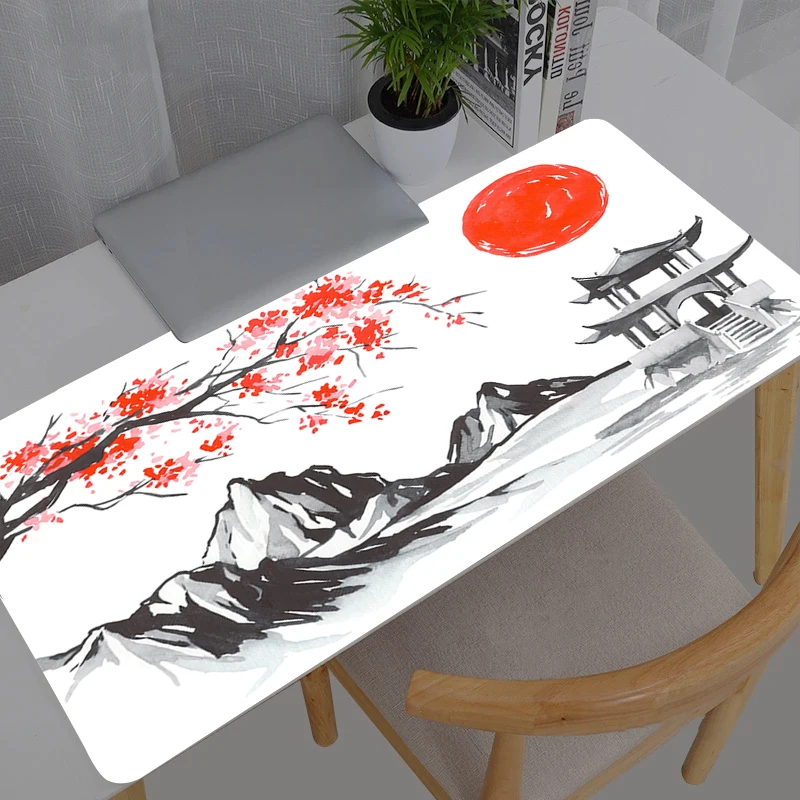 Mouse Pad Plum Blossom Black And White Gamer Desk Mat PC Computer Sexy Anime Mousepad Keyboard Gaming Accessories Mausepad