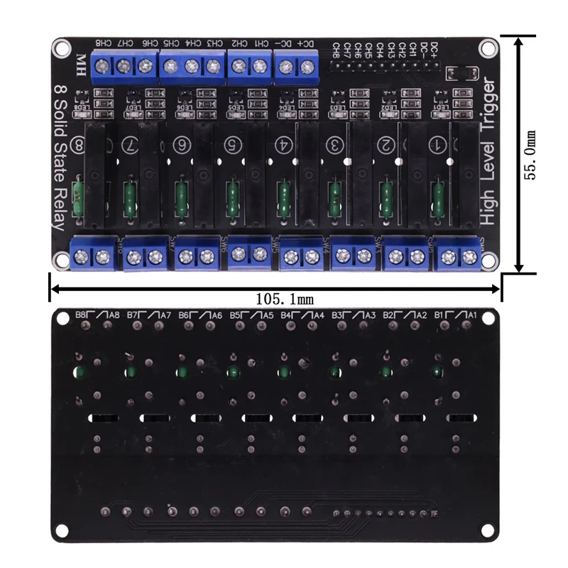 1/2/4/6/8 Way Channel 5V DC Relay Module Solid State High Low Level G3MB-202P SSR AVR DSP for Arduino Diy Kit