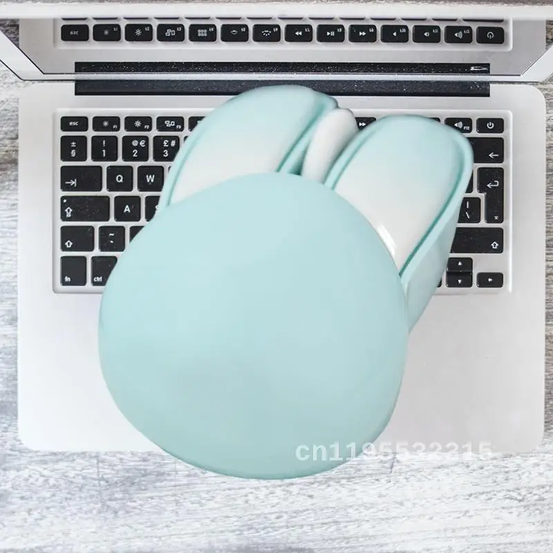 Mini Wireless Mouse for Girls  Cute and Mute Rabbit Shape for Office and Laptop Use  Good Looking and Practical