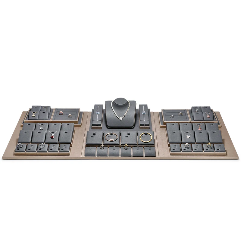 High end counter jewelry display props, jewelry rings, necklaces, bracelets, earrings, jewelry display shelves, storage stand