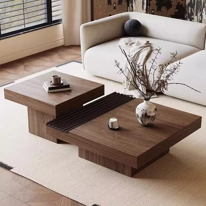

German Medieval Coffee Table Advanced Sense Creative Simple Coffee Table Retro Square Living Room Furniture Salongbord XYCJ