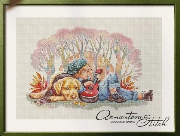 Cross stitch Kit 14CT Canvas Cross Stitch Embroidery Set Craft -Hunting the company of autumn 53-38 Cross Stitch Set