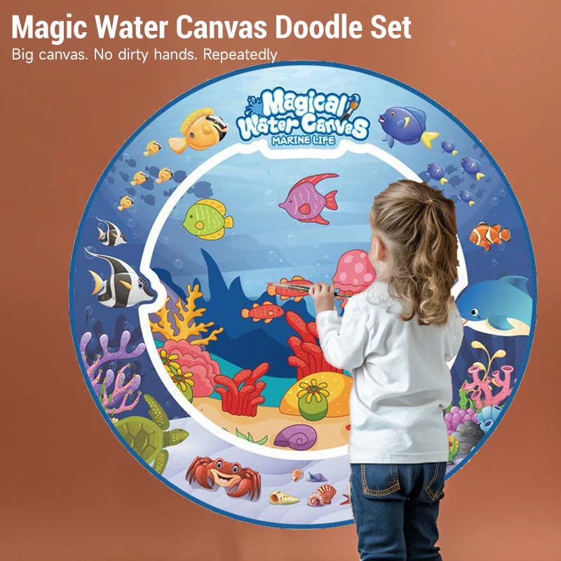 魔法の水描画マット着色落書きマット魔法のおもちゃペン再利用可能なクレンズ水彩画ボード子供の知育玩具