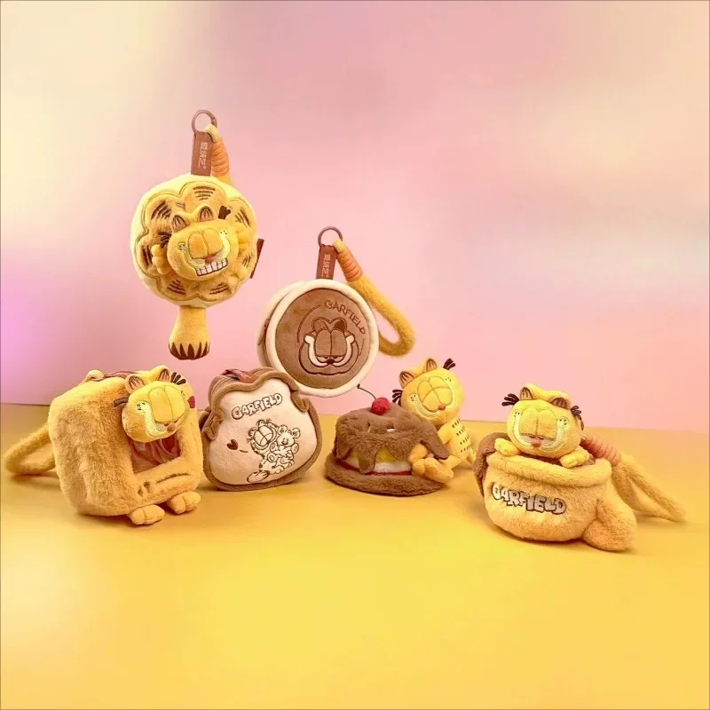 Popular Garfields Kawaii Cartooon 10cm Plush Toys Keychains Cute Odie Garfields Family Soft Stuffed Animals Peluche Toys Gifts view 2