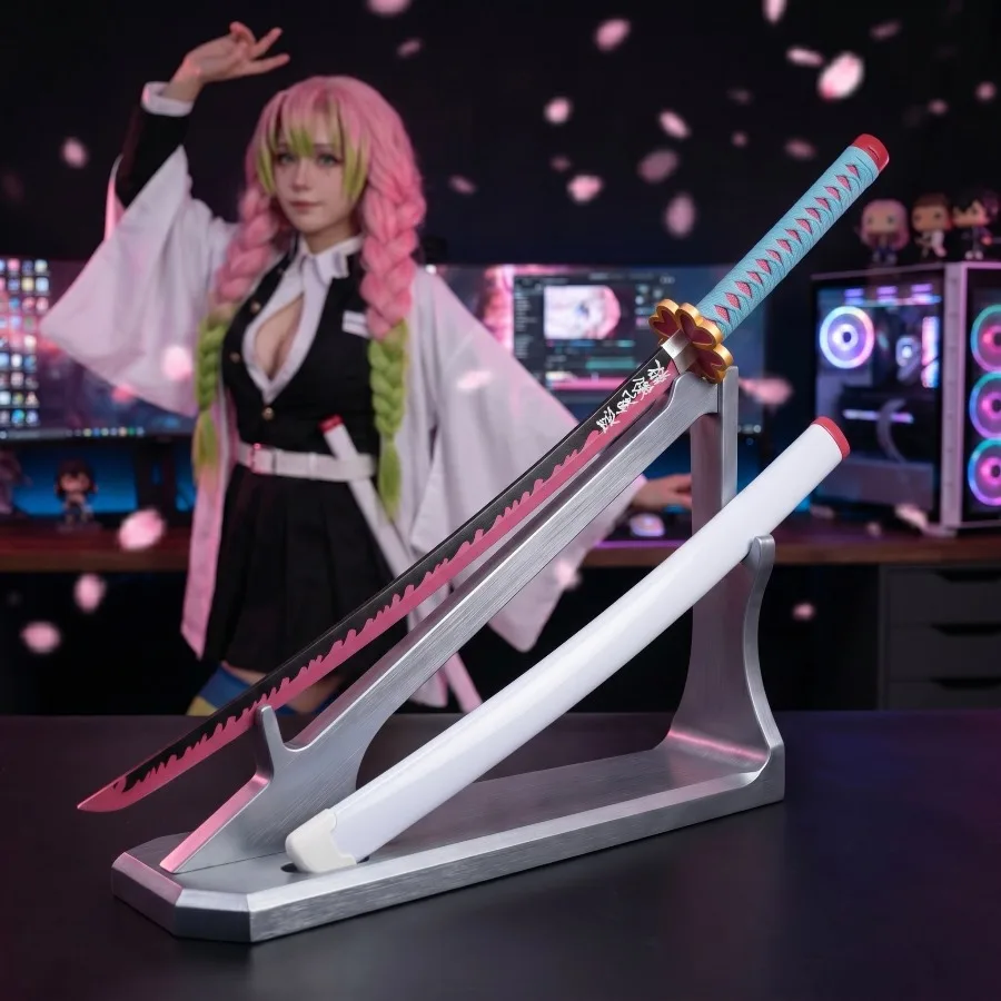 40inch Demon Slayer Katana Schwert Anime Kimetsu No Yaiba Mitsuri Cosplay Ninja Knife Real Size Japanese Samurai Sword Toy Gift
