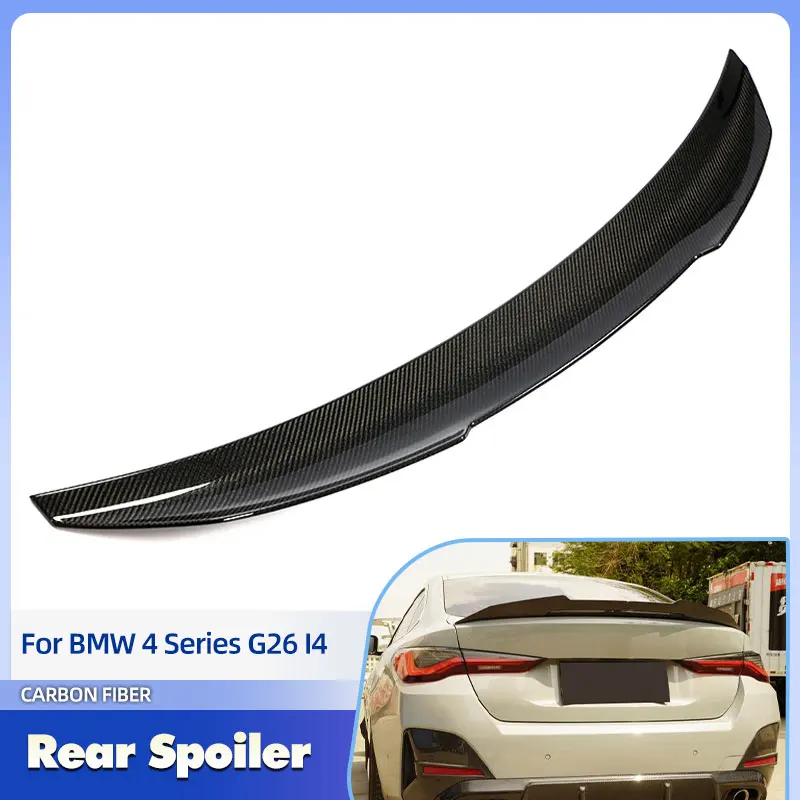 

Задний спойлер (антикрыло) из карбона для BMW 4 серии G26 I4 M-Sport 2021-2023, гоночный спойлер на багажник, накладка на крышку багажника