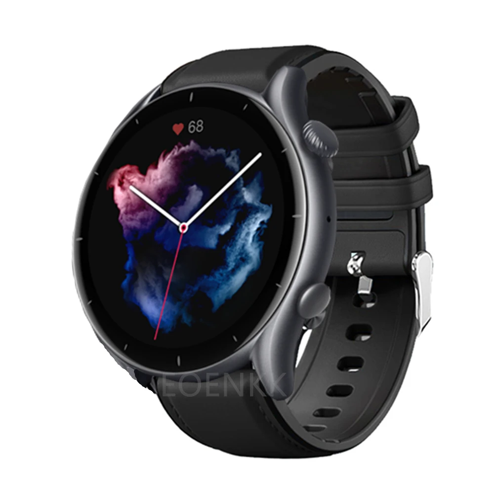Huami Amazfit GTR 3/3 Pro/2/2e/4 용 22mm 가죽 실리콘 스트랩 Amazfit GTR2/GTR 47mm/Pace/Stratos 시계 밴드 용 팔찌 벨트