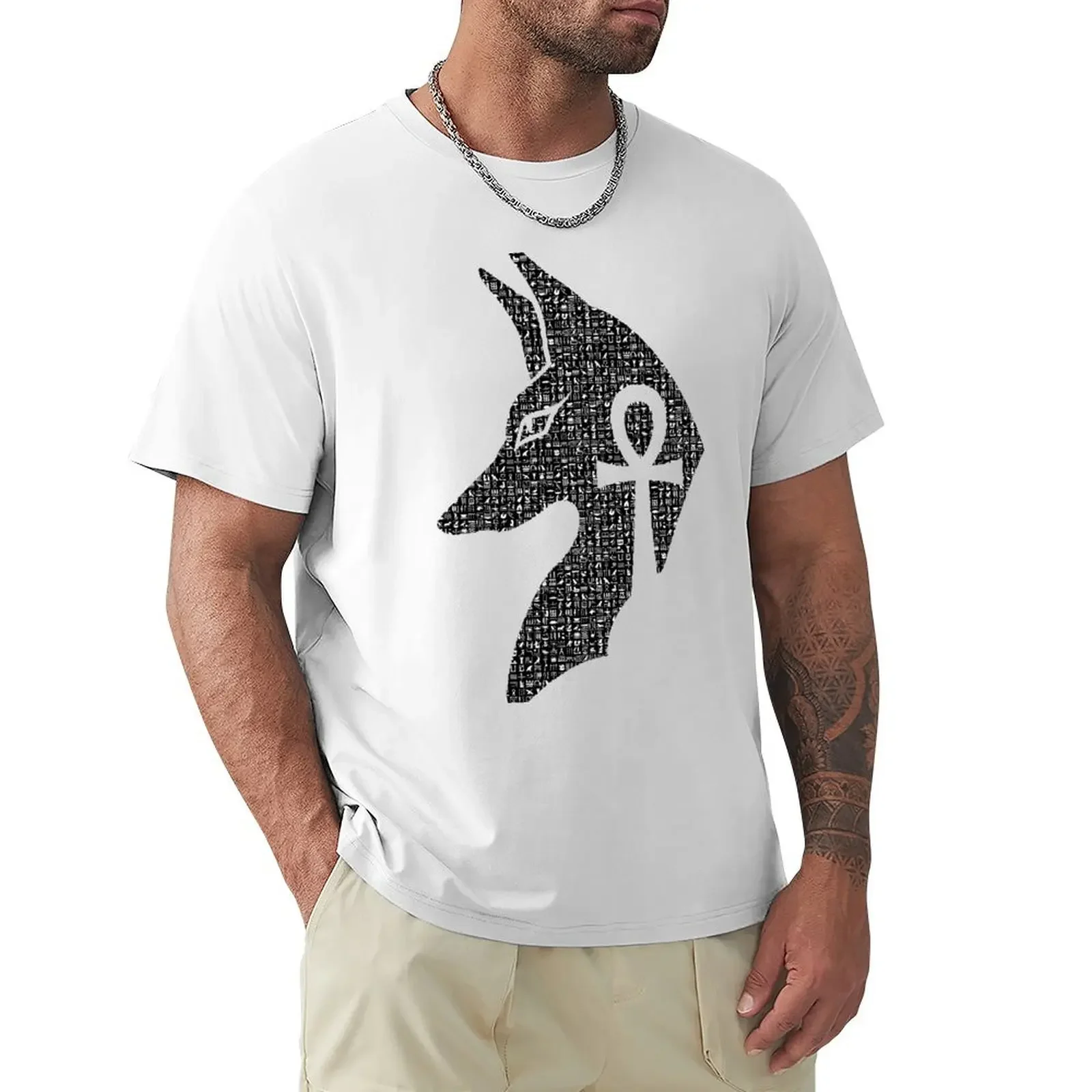 Anubis T-shirt customs design your own Short sleeve tee plus sizes Men's t-shirt