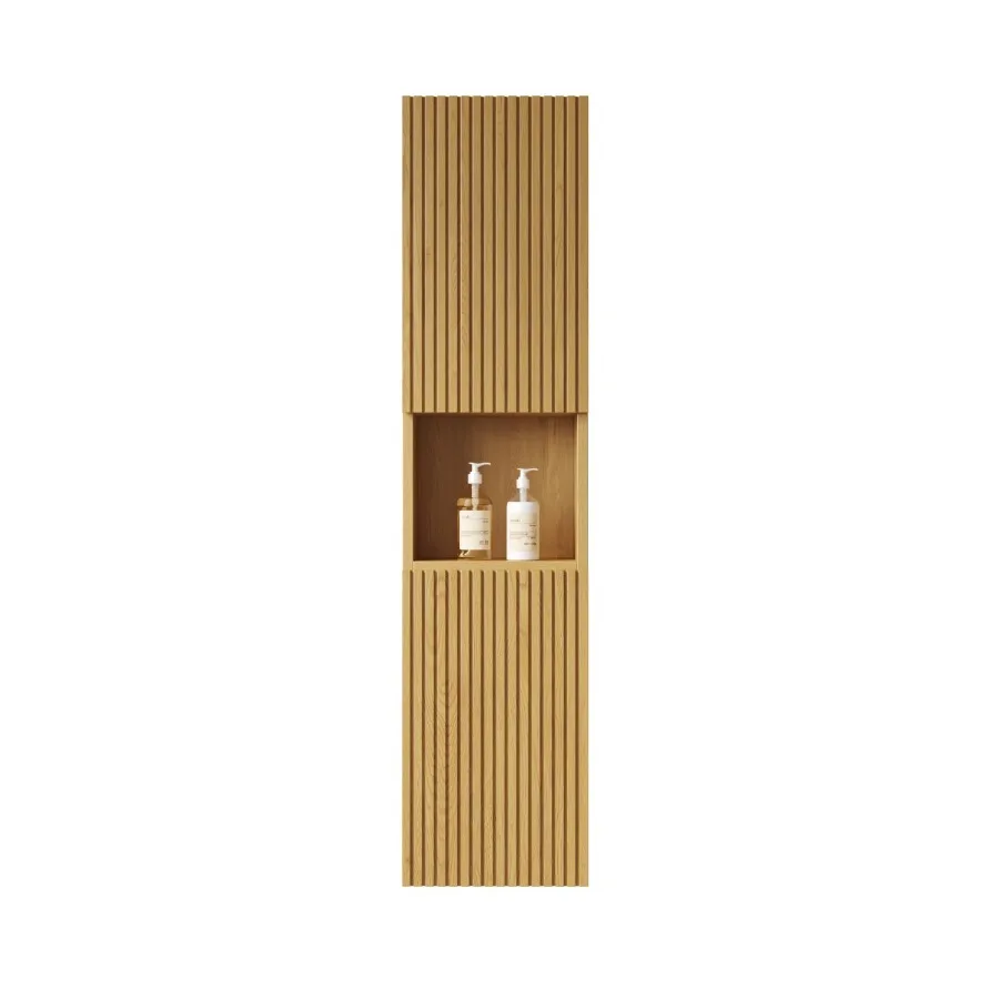 

MITCH 59 Tall Bathroom Wall Mounted Cabinet Narrow Storage Cabinet with Doors and Shelves Suitable for Small Spaces Such as Cor