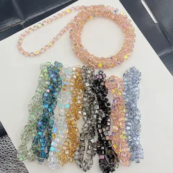 20pcs/lot 6mm Square Shape Austrian Crystal Beads AB Color Club Glass Loose Spacer Bead for Jewelry Bracelet Necklace Making