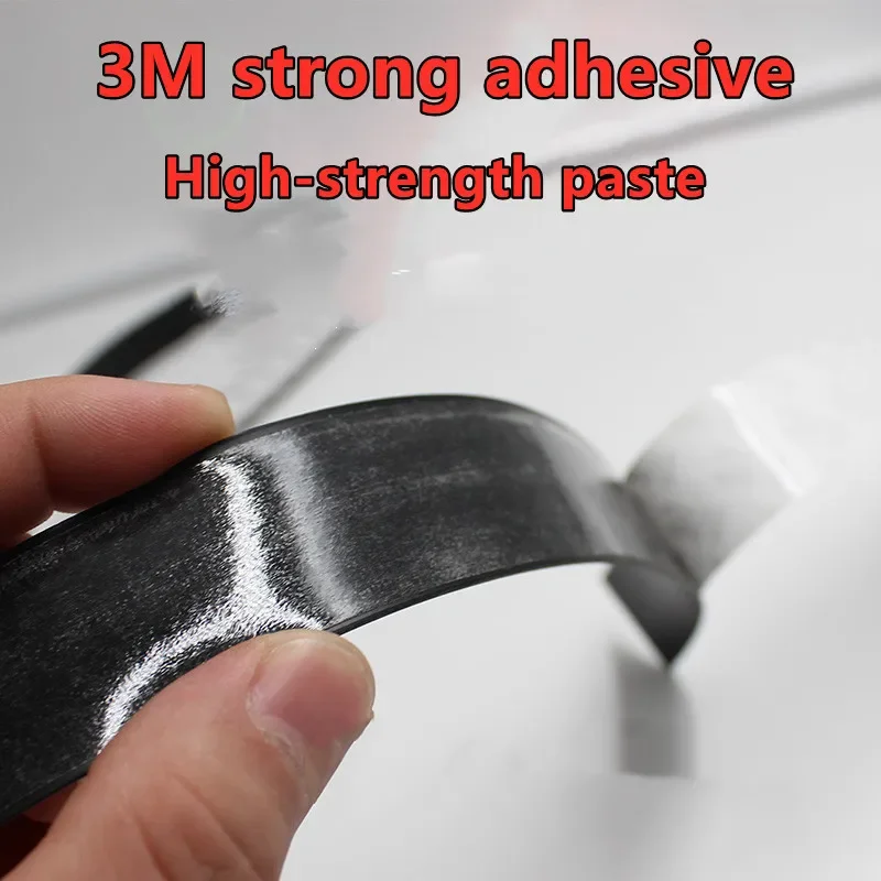 1PCS Black Silicone Rubber Strip Self Adhesive Seal Gasket Anti-skid Shock Absorption Sealing Strip Length 50cm Thicknes 1/2/3mm