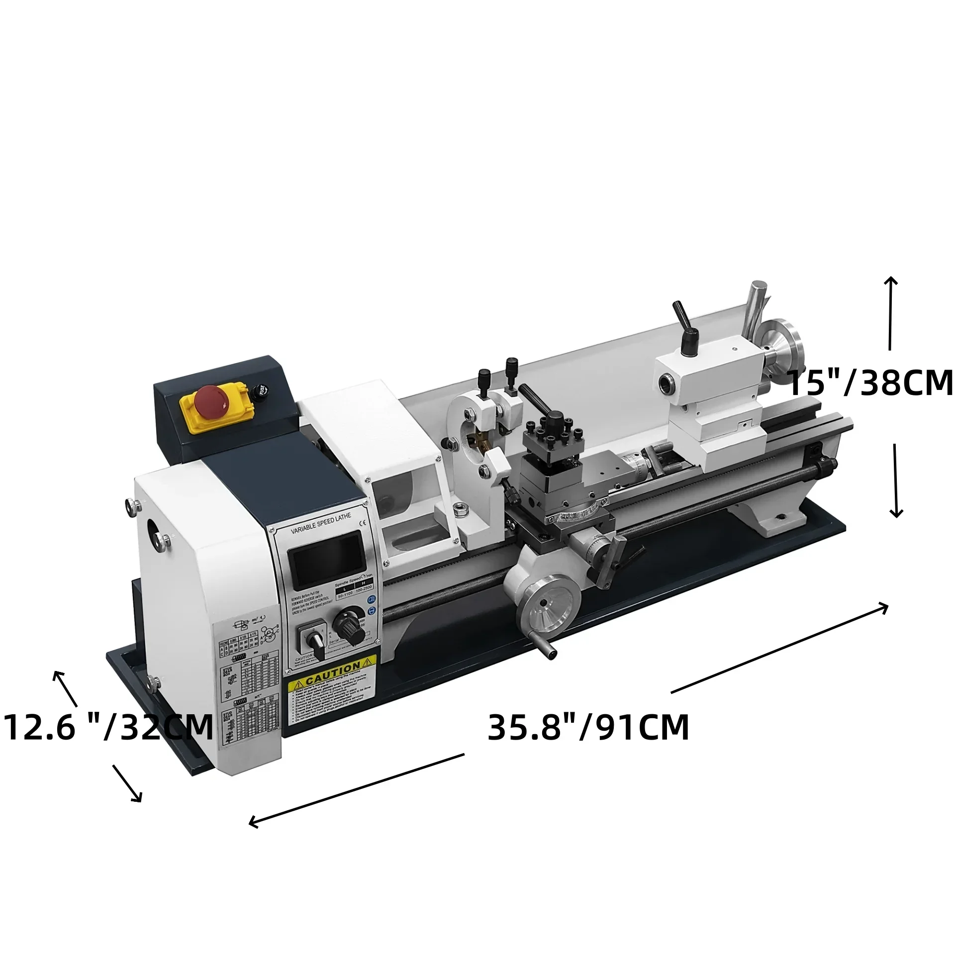 SIHAO 220x750 Metalldrehmaschine 1500W Tischdrehmaschine mit Schnellwechsel-Werkzeughalter - Robustes Design, hohe Präzision beim Drehen – Detail 10