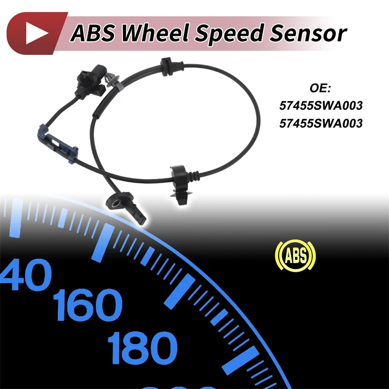 Front Left ABS Wheel Speed Sensor Compatible With CRV 2007 2008 2009 2010 2011 57455SWA003