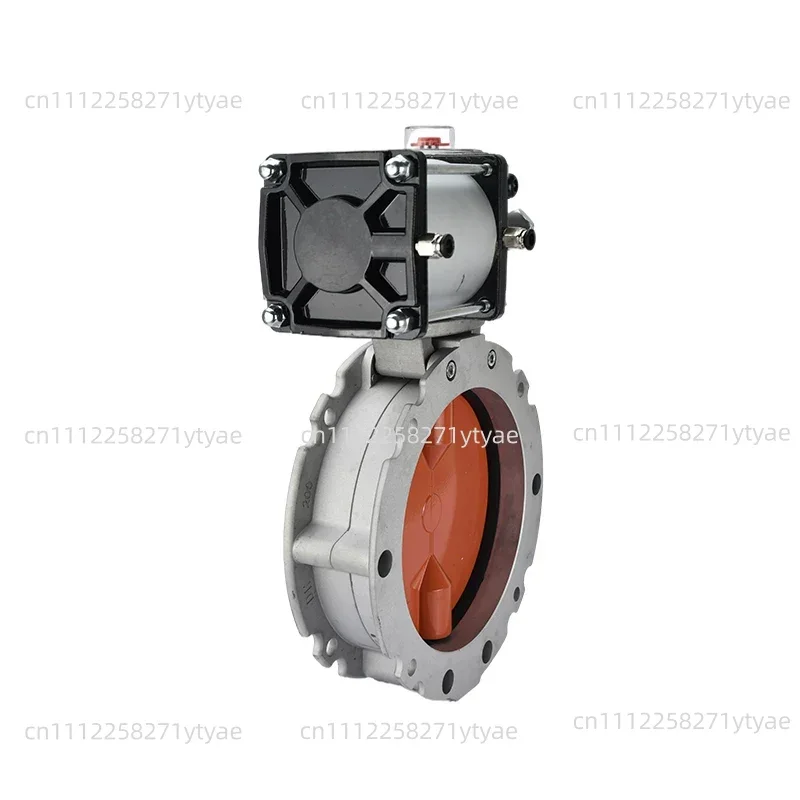 DN200 DN250 DN300 Aluminum Alloy Flange Pneumatic Powder Butterfly Valve Cement Mixing Plant Dust Valve