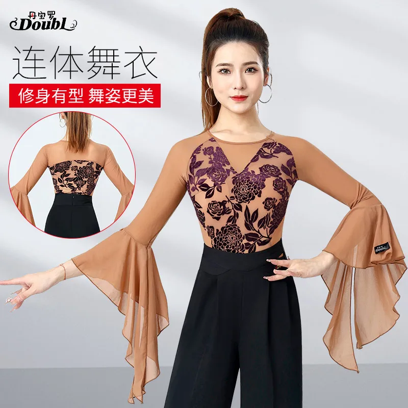 

2025 New Dance Clothes - Flowing and Stylish Dancewear, Latin Dance Tops, Ballroom Performance and Social Dance Attire