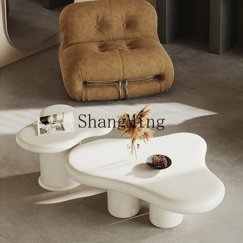 

ZYY special-shaped cloud coffee table cream wind ancient B & B wabi sandy wind living room tea table