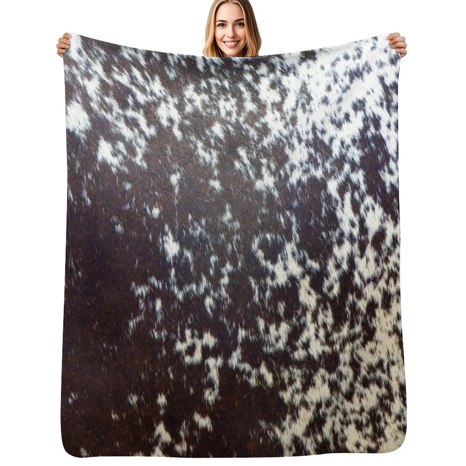 New Faux Spotted Cattle Throw Blanket halloween Soft Plush Plaid Sofas Summer Hair Blankets For Bed Blankets
