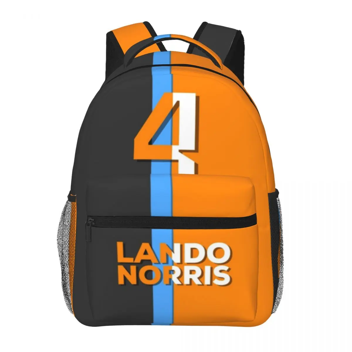 Lando Norris 2022 V2 여아 남아용 대용량 학생 배낭, 경량 방수 배낭, 16 인치