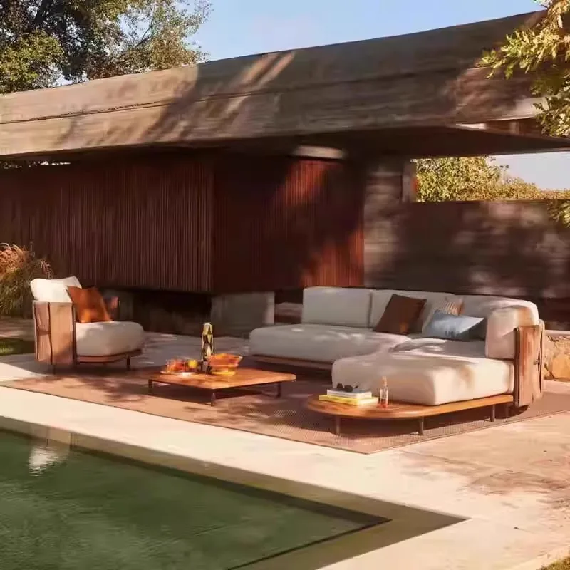 

Luxury Outdoor Sofas Courtyard Modern Advanced Hotel Garden Sofas Fashion Living Room Furniture Arredo Giardino Lshysf