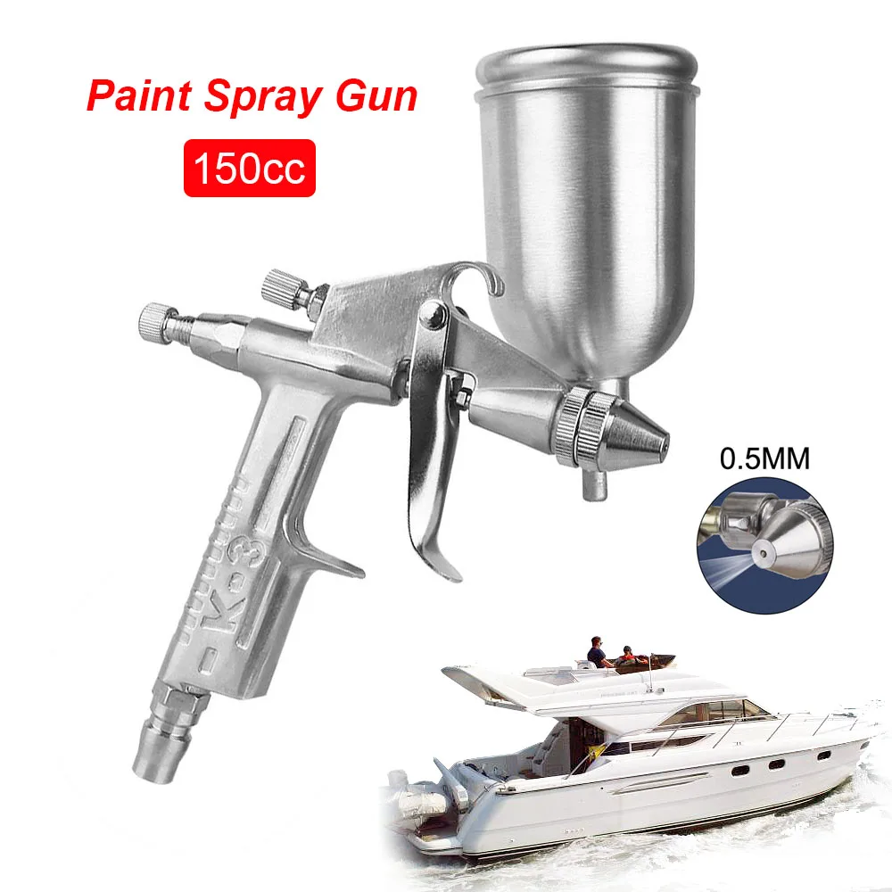 

Пистолет-распылитель для лодки HVLP, пневматический распылитель, аэрограф, воздушная краска, насадка 0,5 мм, автомобильный полировщик, распыление краски, уход за мотоциклом, гаражный инструмент