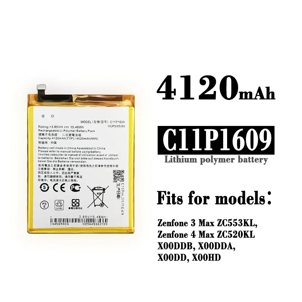 

C11P1609 Replacement Battery For ASUS Zenfone 3 Max ZC553KL 5.5 4max 5.2 ZC520KL X00DDB X00DDA X00DD X00HD New Bateria