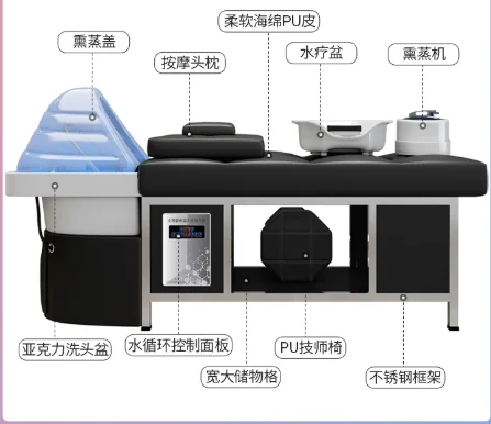 하이 엔드 세라믹 분지 스틸 프레임, 태국 스타일 샴푸 침대, 물 순환 훈증 헤드 트리트먼트 침대, 헤어 살롱, 뷰티
