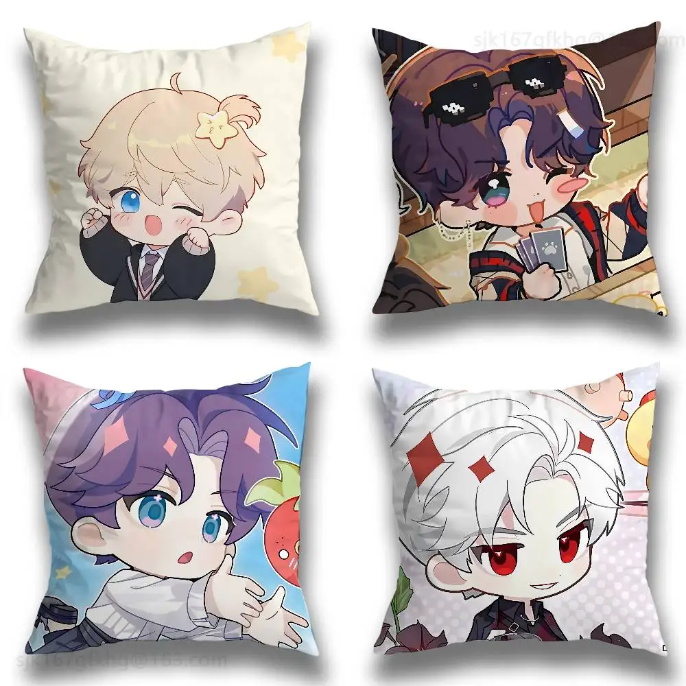 

Love And Deepspace Pillow Case Square Double-Sided Printing Short Plush Sofa Cushion Cover Bedroom Bedside Pillow